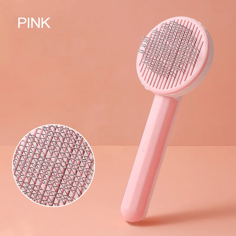 Pet Cat Brush Comb Self Cleaning Slicker Brush For Cat Hair Removes Tangled Pet Hair Massages Comb Cats Accessories - Image 6