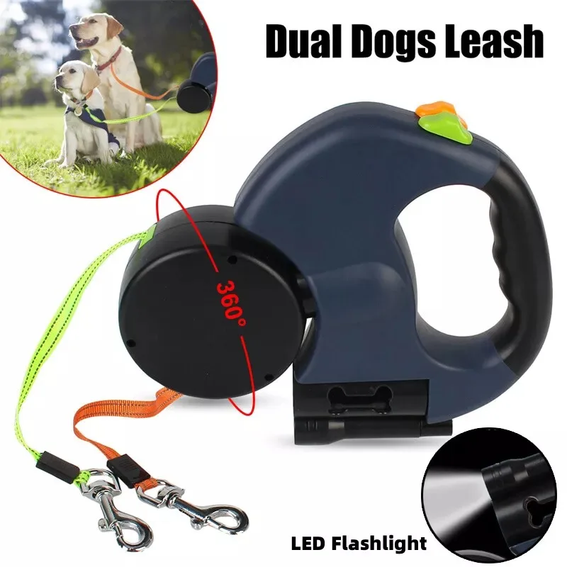 Dual Reflective Retractable 360° Zero Tangle Dog Leash - Image 2