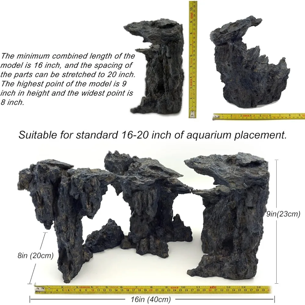Aquarium Decoration Fish Tank Decorated With Rocks. Aquarium Decoration Model Aquatic Pet Supplies Products - Image 3