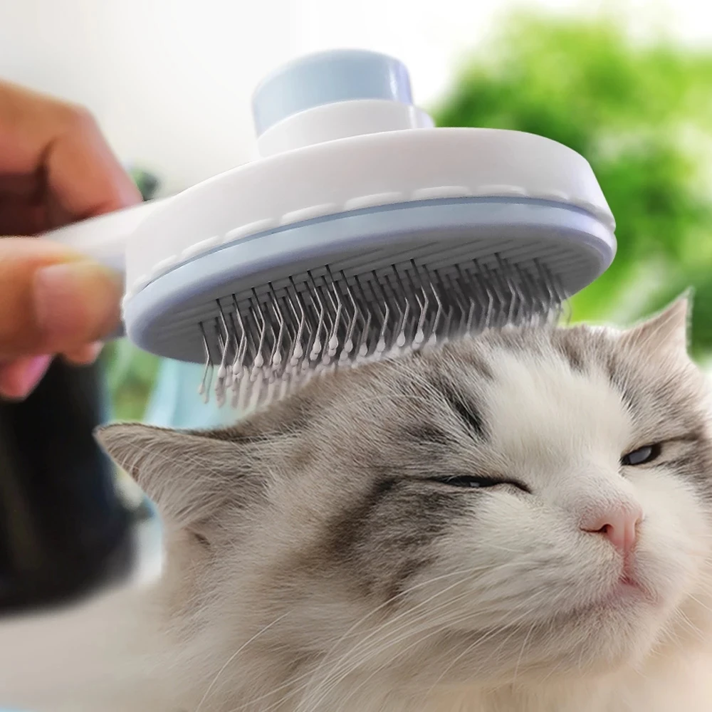 Pet Cat Brush Comb Self Cleaning Slicker Brush For Cat Hair Removes Tangled Pet Hair Massages Comb Cats Accessories - Image 4