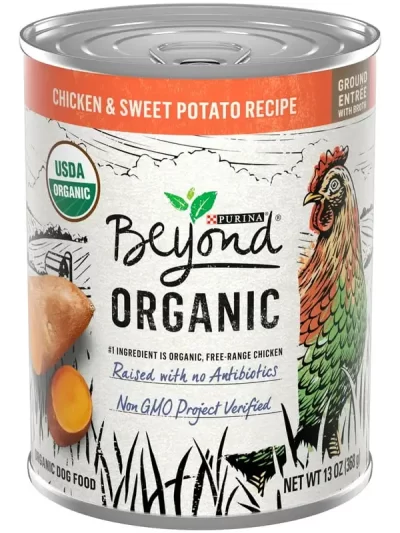 Organic Wet Dog Food Chicken Sweet Potato, 13 oz Cans (12 Pack)