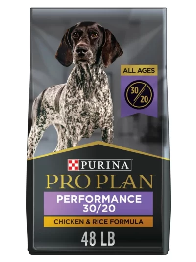 Purina Pro Plan Dry Dog Food Performance 30/20 High Protein, Real Chicken & Rice, 48 lb Bag